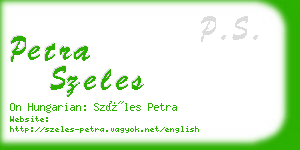 petra szeles business card